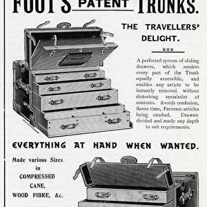 Advert for J. W Foots - Son patent trunks 1898
