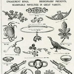 Advert for John Bennett jewellers, novelty jewellery 1901