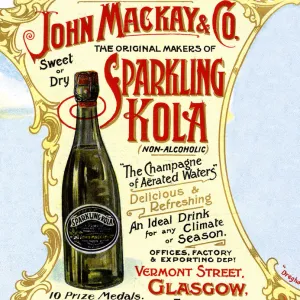 Advert, John Mackay & Co, Sparkling Kola, Glasgow