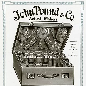 Advert for John Pound & Co dressing case 1912