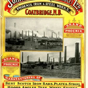 Advert, John Spencer Ltd, Phoenix Iron Works, Coatbridge