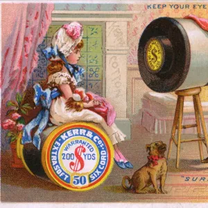 Advertisement for Kerrs thread, Newark, New Jersey, USA