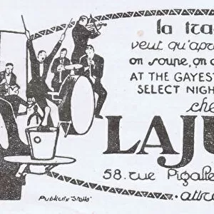 Advert for La Junie, 58 Rue Pigalle, Montmartre Date: 1920s