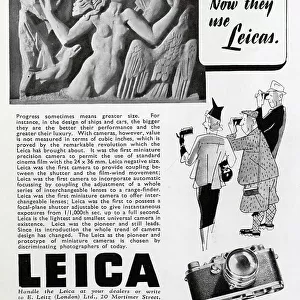 Advert for Leica cameras