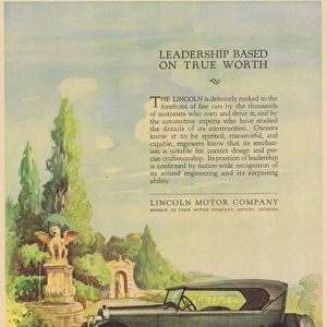 Advert for Lincoln Motor Company, 1924