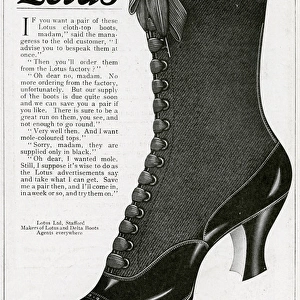 Advert for Lotus boots 1916