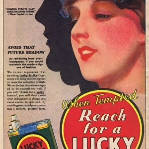 Advert for Lucky Strike cigarettes, 1930