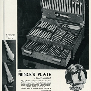 Advert for Mappin & Webb Princes Plate cutlery case 1935