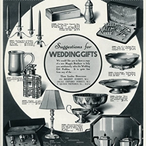 Advert for Mappin & Webb wedding gifts 1935
