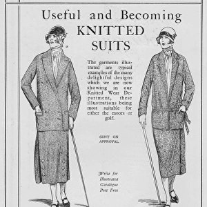 Advert for Marshall & Snelgrove knitted suits, 1924