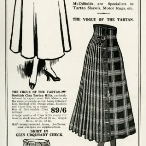 Advert for McDonalds Limited womens skirts 1917