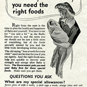 Advert for the Ministry of Food 1943