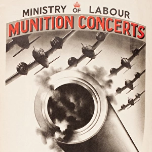 Advertisement, Ministry of Labour Munition Concerts, WW2