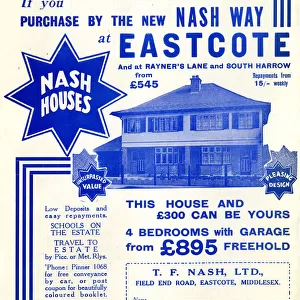 Advert, Nash Houses, Eastcote, Middlesex