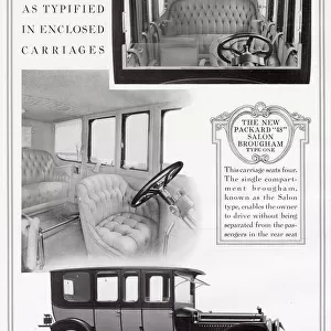 Advertisement for the new Pack "48"Salon Brougham, motor car able to seat four