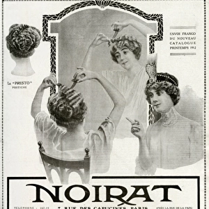 Advert for Noirat, hairpieces 1912