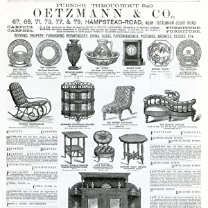 Advert for Oetzmann & Co. Victorian furniture 1884