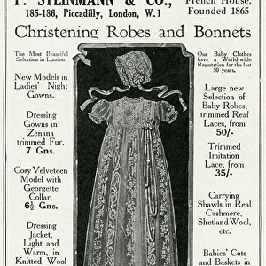 Advert for P. Steinmann & Co Christening robes 1926