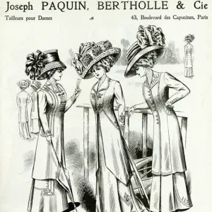 Advert for Paquin womens clothing 1909