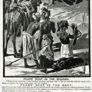 Advert for Pears soap in the Sudan 1887