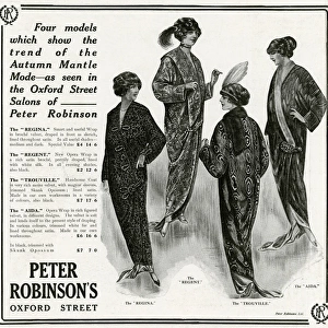 Advert for Peter Robinsons autumn clothing 1913