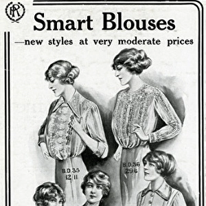 Advert for Peter Robinsons womens blouses 1913
