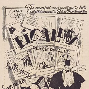 Advert for Pigall s, Place Pigalle, Montmartre Date: 1920s