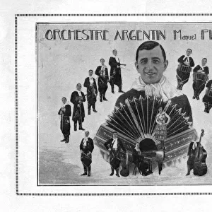 Advert for Pizarro Argentinian Orchestra Date: 1920s