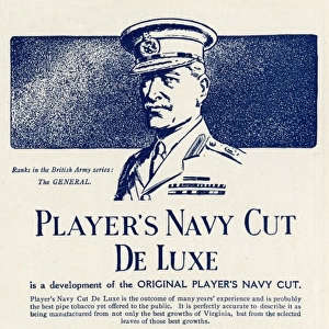 Advert for Players Navy Cut De Luxe pipe tobacco 1915