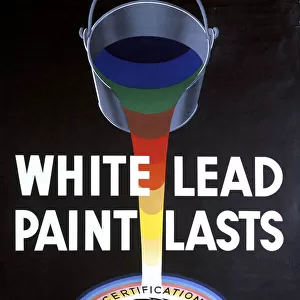 Advertising poster, White Lead Paint Lasts