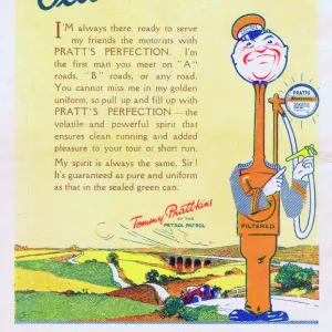 Advert for Pratts original spirit (petrol), 1925