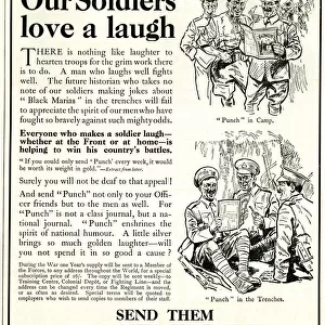 Advert for Punch Magazine, WW1