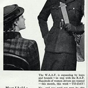 Advert for recruiting women for the WaF 1941