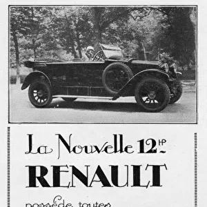 Advert for Renault automobiles, 1920s, Paris