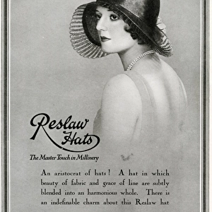 Advert for Reslaw millinery 1930