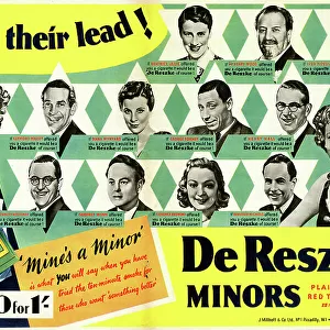 Advert, De Reszke Minors cigarettes