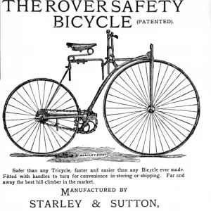 Advertisement for the Rover Safety Bicycle, 1885