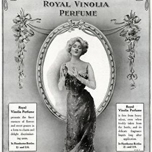 Advert for Royal Vinolia perfume 1912