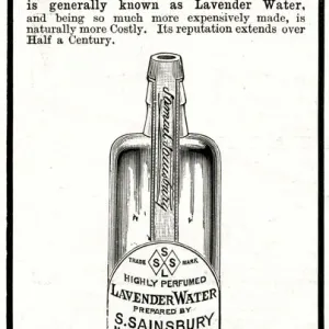 Advert for S. Sainsburys lavender water 1897