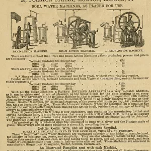 Advert, Samson Barnett Mineral Water Machinist and Engineer