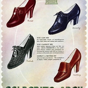 Advert for Selberite Arch Preserver shoes 1942
