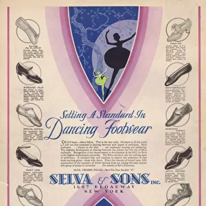 Advert for Selva and Sons. Dancing Footwear, New York, 1929