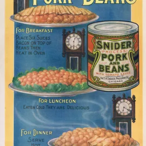 Advert for Sniders Pork and Beans