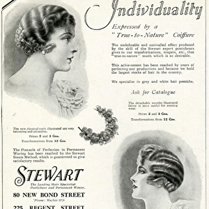 Advert for Stewart hair specialist 1928