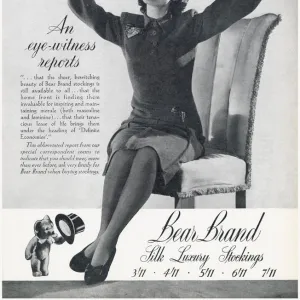 Advert for stockings by Bear Brand 1940