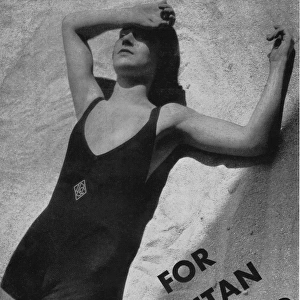 Advert for suntan cream from Jean Patou, Paris 1930