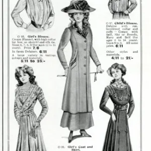 Advert for Swan & Edgar girls school uniforms 1909