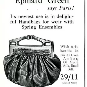 Advert for Swan & Edgar handbags 1929 Advert for Swan & Edgar handbags 1929