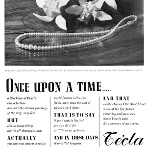 Advert for Tecla pearls (London) Date: 1938