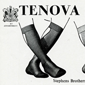Advert for Tenova mens self-supporting socks 1938